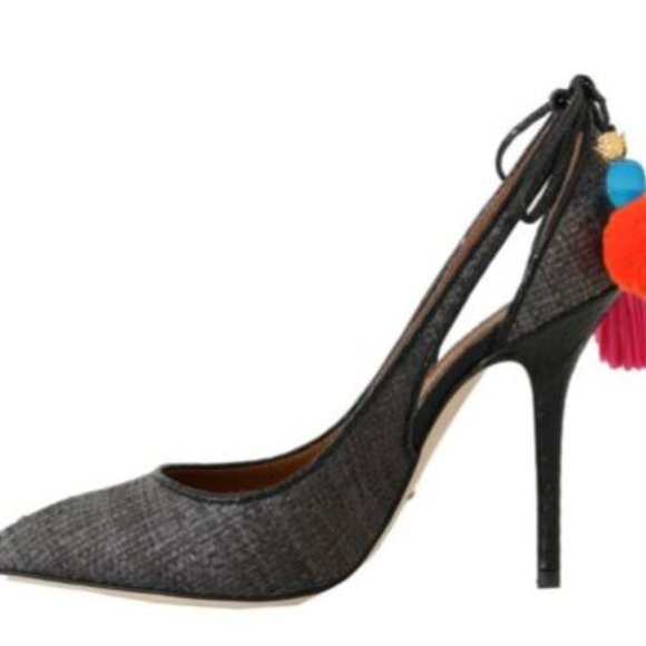 Authentic Dolce & Gabbana straw tassel Pom pom pumps - Picture 2 of 9
